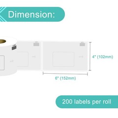 3x DK1241 Standard Shipping Labels 152mm x 101mm W/Cartridge for Brother QL-1100