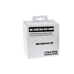 1 Roll 28.9mm x 62mm DK-1209 Small Address 800 Labels for Brother QL Printer