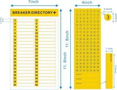 Tear Resistant Breaker Panel Labels 16 Adhesive Stickers for Easy Circuit Access
