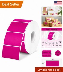 1000 Pink Thermal Labels 2×1 Thermal Sticker Roll Shipping Stickers Thank You