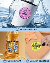 Thermal Printer Stickers 2″ Round Holographic Waterproof BPA Free 300ct