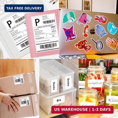 3 1/3″ x 4″ (25 Sheets) Address Labels, Labels Sticker Paper for Laser/Ink Jet P