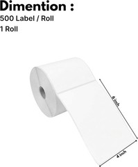 4 x 6 Direct Thermal 500 per Roll Shipping Labels for Zebra Rollo (Not for Dymo)