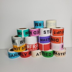 Home Moving Labels Colorful 25 Brand New Stickers Fragile Blank