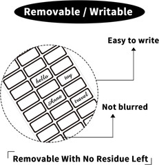 Removable Labels, Blank Freezer Labels for Food Containers, 1×2 Inch Freezer Sti