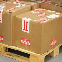 Fragile Labels 2×3 Inch 500 Count Red Warning Handle with Care Sticker for