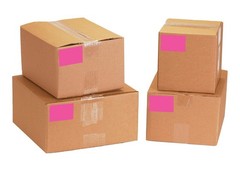 5×7 Fluorescent Pink Inventory Labels – Rectangle, Blank, 1 Pack
