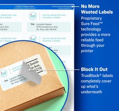 1000 Pack 2×4 Inch Shipping Labels White