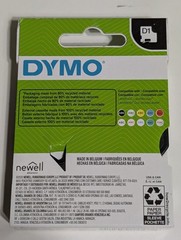 Genuine Dymo 45021 White on Black Tape 1/2″ x 23″ – New