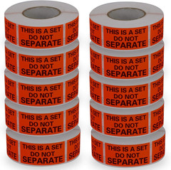 10 Rolls/5000 Labels,This Is a Set Do Not Separate,Fluorescent Red Packing Label