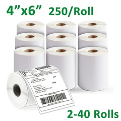 4×6 Direct Thermal Address Shipping Labels 250/Roll for Zabra 2844 Eltron GK430t
