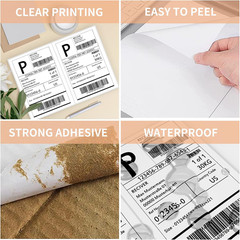 Shipping Labels with Rounded Corner, 8.27 X 5.32 Inches Half Sheet Self Adhesive
