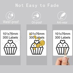 Versatile 4×3 Inch Thermal Labels – 300 Self-Adhesive for Rollo & Zebra Printers