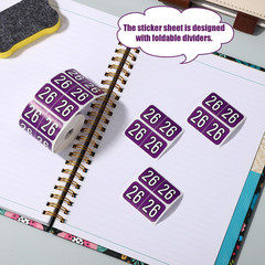 500pcs 2026 Year Stickers, 3/4×1-1/2 Inch File Folder Labels 26 Year Colored Sel