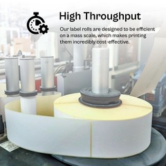3″ x 5″ White Thermal Transfer Labels Extra Strong Adhesive, 8 Rolls/1190 Labels
