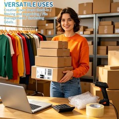 100-Pack 4×6 Thermal Shipping Labels – Perforated for Easy Use & Strong Adhesive