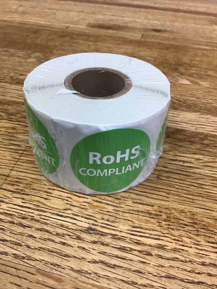 ROHS Compliant – Regulated D.O.T. Stickers (1 1/2″ Round, Green) 500 Labels