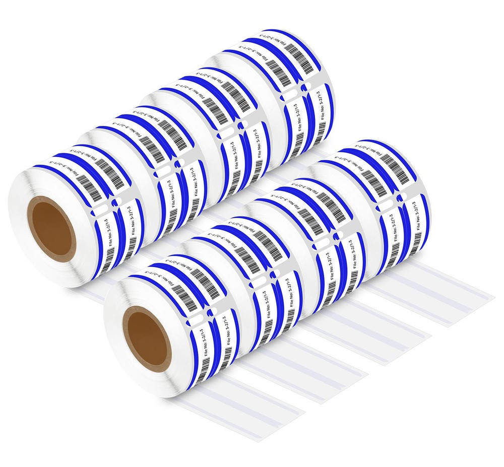 8Rolls 9/16″x3 7/16″ Blue Stripe 2-Up File Folder Labels 30275 For DYMO LW 330