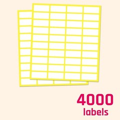 Effortless Labeling with 4000 Matte White Stickers – Perfect for Pricing & More