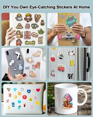 100 Sheets 8.5”x11” Printable Sticker Paper for Inkjet Laser Printer & Cricut…