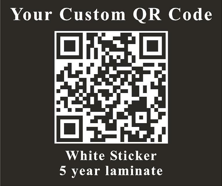 CUSTOM QR Code Serial Labels Custom Printed 1″ – 12″ (choose size) (Vinyl Print)
