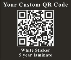 CUSTOM QR Code Serial Labels Custom Printed 1″ – 12″ (choose size) (Vinyl Print)