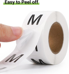 Size Stickers for Clothing, 3500 Pcs, 1 Inch round Self Adhesive Clothing Size