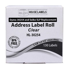 DYMO 30254 Clear Address Labels (1-1/8″ x 3-1/2″) – (18) Rolls of 130