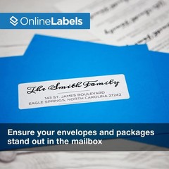 Customizable Address Labels – 4 x 1.33 – Permanent, White Matte – Mailing, Ba…