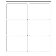 6 up 3-1/3″ x 4″ Sticker Labels Shipping Address Labels for Laser & Inkjet Pr…