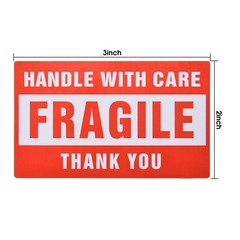 500 Pcs 2×3 Inch Fragile Stickers Handle with Care Labels for Moving Boxes
