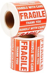 2 Rolls, 1000 Labels] 2″ x 3″ Fragile Stickers Handle with Care Warning Packi…