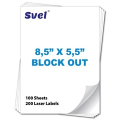 High-Opacity Blockout Shipping Labels – Half Sheet 5.5″ x 8.5″ – Cover Old Ba…