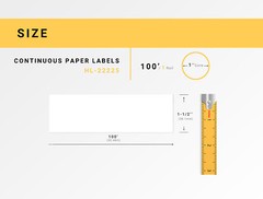 Non-OEM Fits BROTHER DK-2225 Continuous Labels (1-1/2″ x 100 feet) – (4) Rolls