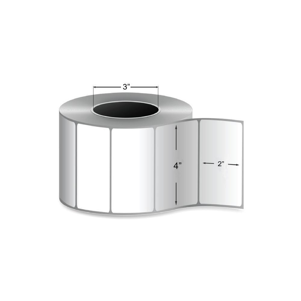 4″ x 2″ Heavy-Duty Thermal Transfer Labels – 300 Rolls/2875 Labels/Roll – White