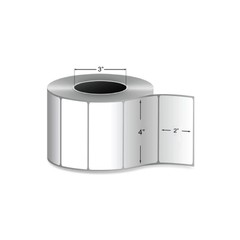 4″ x 2″ Heavy-Duty Thermal Transfer Labels – 300 Rolls/2875 Labels/Roll – White