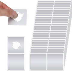 2 Inch Silver Scratch off Labels, 50 PCS Rectangle Self-Adhesive DIY Scratch-Off