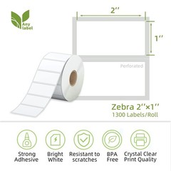 Anylabel 2″ x 1″ Direct Thermal Label, Paper for Barcodes Postage Address Per…
