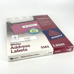 AVERY 5161 White EASY PEEL Mailing Address Labels 1″ x 4″ 2000pcs – 100 Sheets