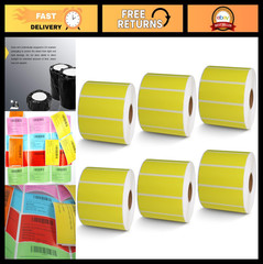 3″ x 1″ UPC Barcode & Address Labels for Zebra Rollo Printers, 8250 Labels, Yell