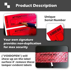 Tamper Proof Security Stickers 100pcs Warranty Void Labels Red