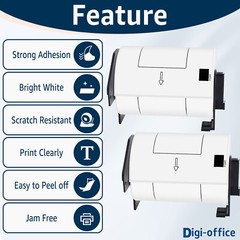 3 Roll 200 Shipping Labels DK-1241 4″ x 6″ for Brother QL-1050N QL-1110NWB