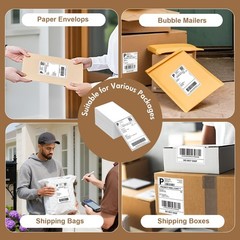 Thermal Direct Labels – 4 x 6 inches Per Fanfold Labels – Pack of 500 Perfora…
