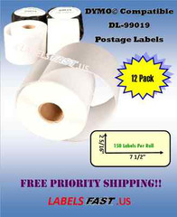 20 Rolls Adhesive Labeling 99019 Dymo® Compatible Printer CoStar® EL40 EL60