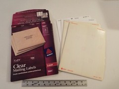 LOT-AVERY CLEAR LASER MIXED ADDRESS MAILING LABELS-5661-5667-5160-BONUS**READ***