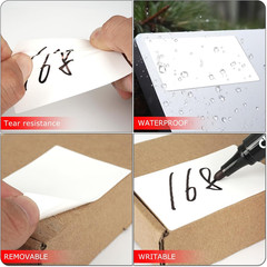 White Rectangle Stickers 3 X 2 Inch Color Coding Labels Vinyl Roll