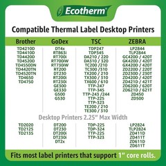 3″ x 3″ Thermal Label Rolls – 2100 Blank White Adhesive Stickers for Printers