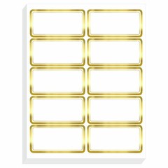 200 PCS Gold Metallic Name Labels Blank Name Tag Stickers with Permanent Adhesiv