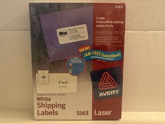 AVERY 5163 Laser White Shipping Labels 2″x4″ 10 labels/sheet 100 sheets 1000 lab