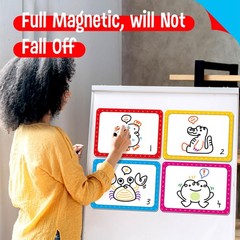 5 PCS Large Magnetic Labels, 5 Colors Reusable Dry Erase Blank Magnets Write …